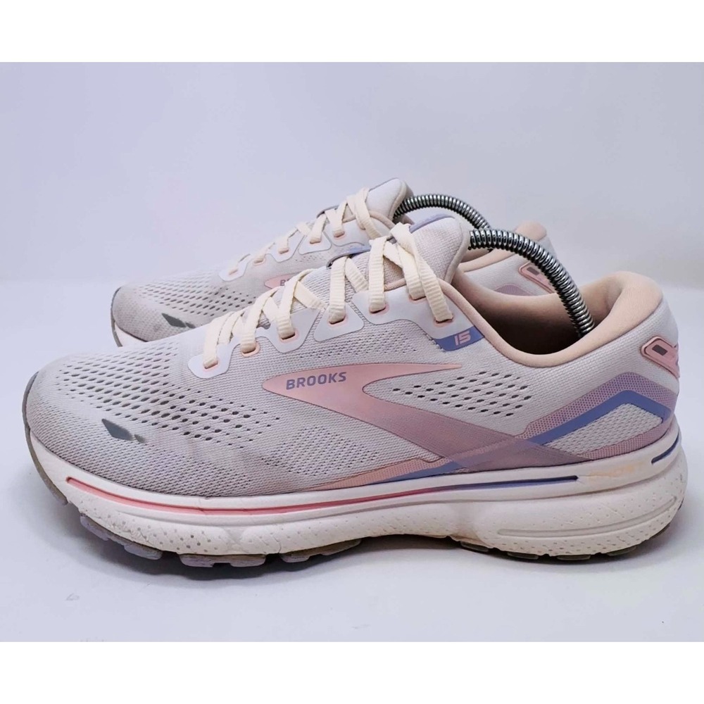 Brooks Ghost 15 Running Shoes Womens 11 Snow White Blush Cosmic Sky 1203801B199
